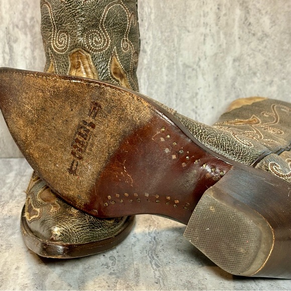 Corral Womens Western Leather Inlay Brown Cowboy Cowgirl Boots Sz 6.5M - Picture 10 of 10